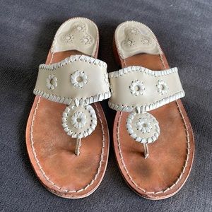 Jack Rogers Sandals - White and Tan